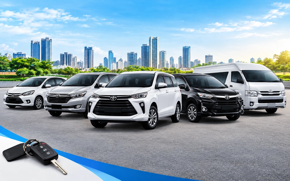 Armada rental mobil Sindutrans yang bersih dan terawat