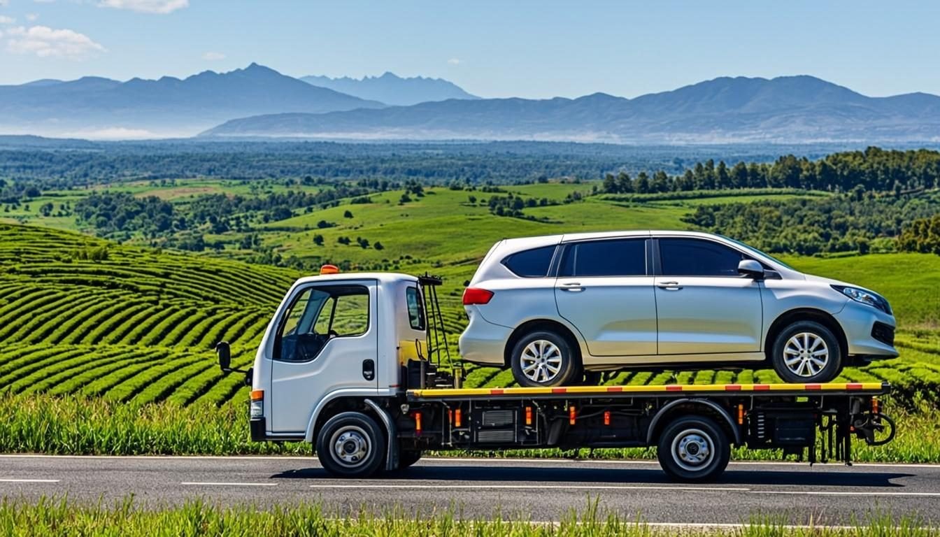 Jasa towing Cianjur 24 jam - derek mobil flatbed di Kabupaten Cianjur, Sindu Trans